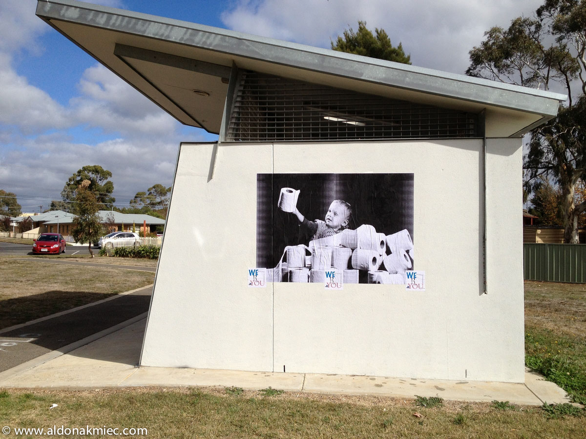 We R You paste up project Ballarat art in public places Weeremar Victory Park Wendouree West