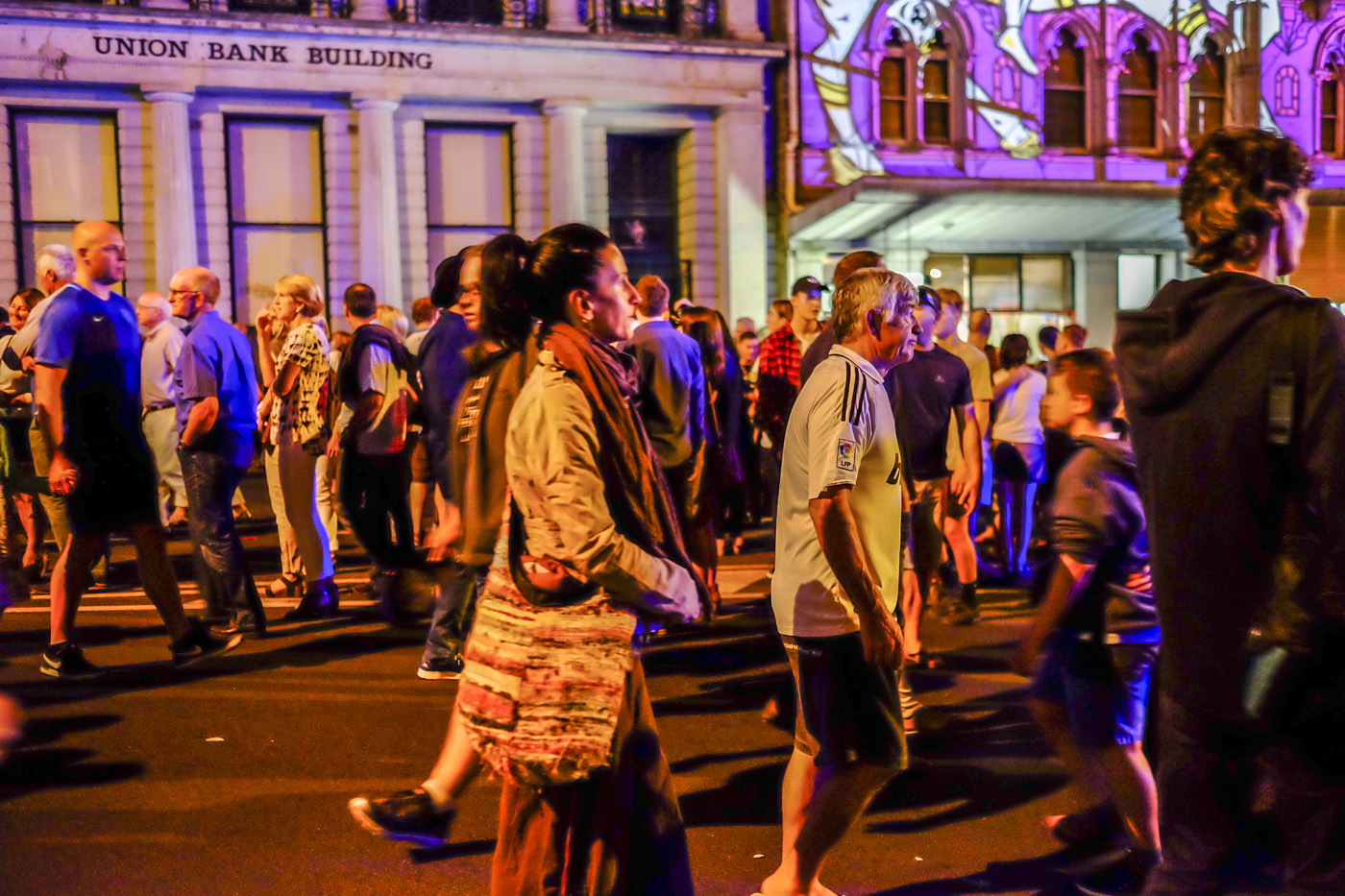 White Night Ballarat crowds Sturt Street