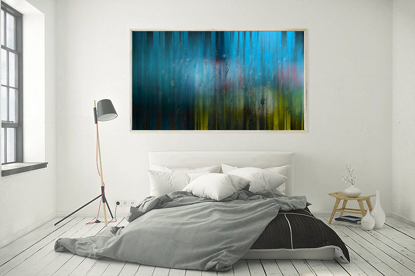 Aldona Kmiec Artist Blue drops wall art limited edition print
